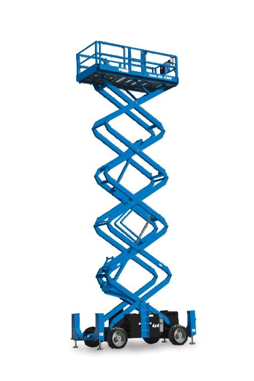 Rough Terrain Scissor Lift, 50'–55' Wide Deck
